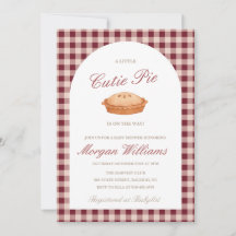 Invitation sur le Baby shower à tarte Cutie