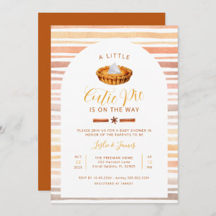 Invitation sur le Baby shower à tarte Little Cutie