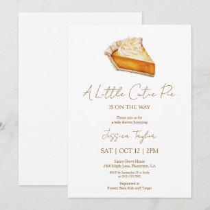 Invitation sur le Baby shower à tarte un peu cutie