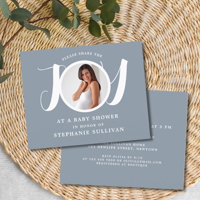 Invitation sur le Baby shower bleu budgétaire (Créateur téléchargé)