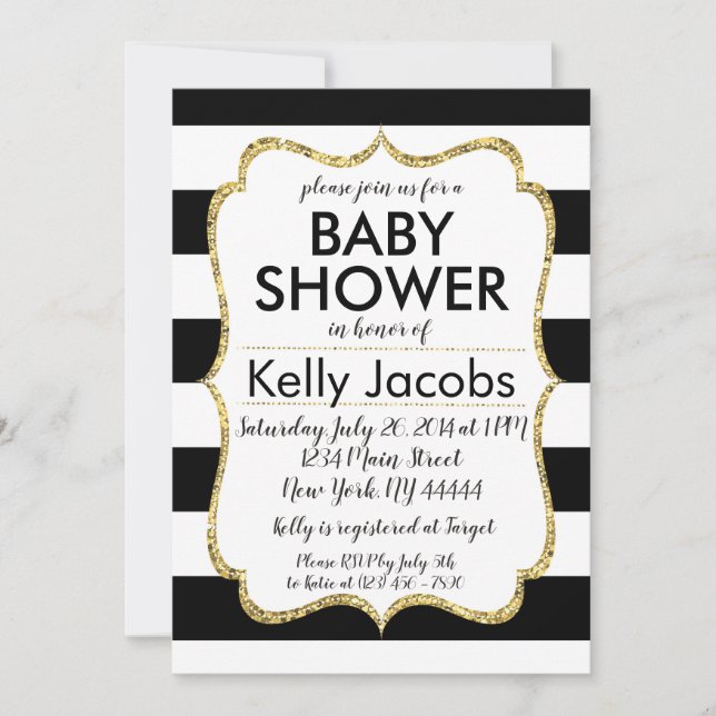 Invitation sur le Baby shower de Parties scintilla (Devant)