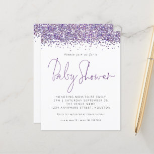 Invitation sur le Baby shower de Parties scintilla