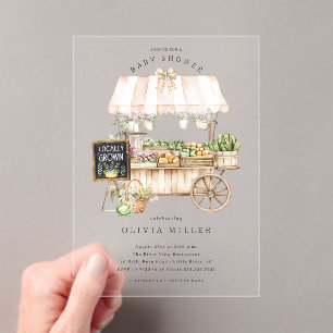 Invitation Sur Le Baby shower Du Marché Cultivé Lo
