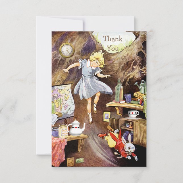 Invitation Sur le Baby shower du Merci du trou de lapin (Devant)