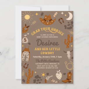 Invitation sur le Baby shower occidental   Southwe