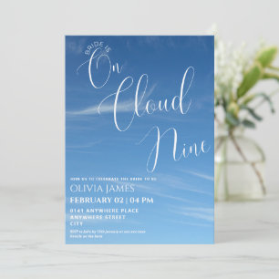 Invitation Sur le nuage neuf bachelorette week-end itinéraire