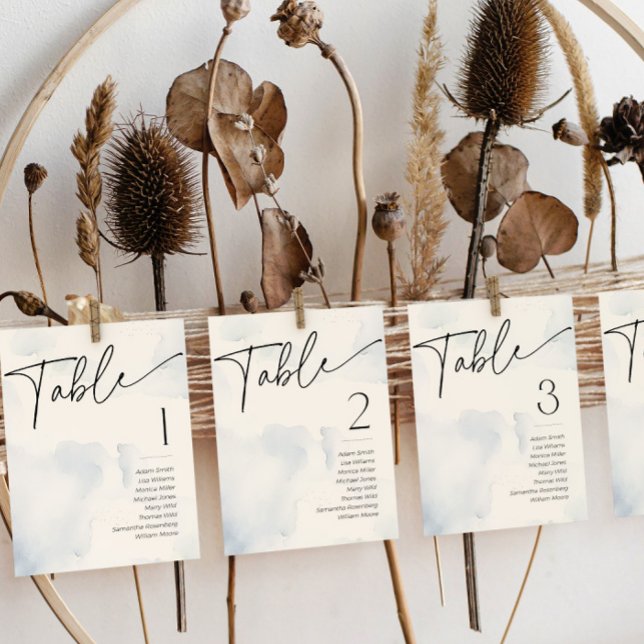 Invitation Sur le nuage Neuf Nom de la Fête des mariées bleue (Créateur téléchargé)