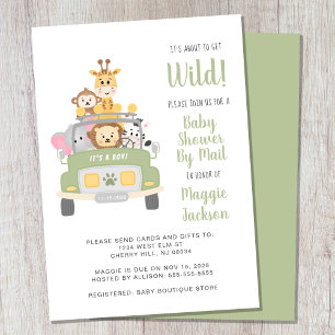 Invitation Sur Le Point D'Obtenir Wild Safari Baby shower Par