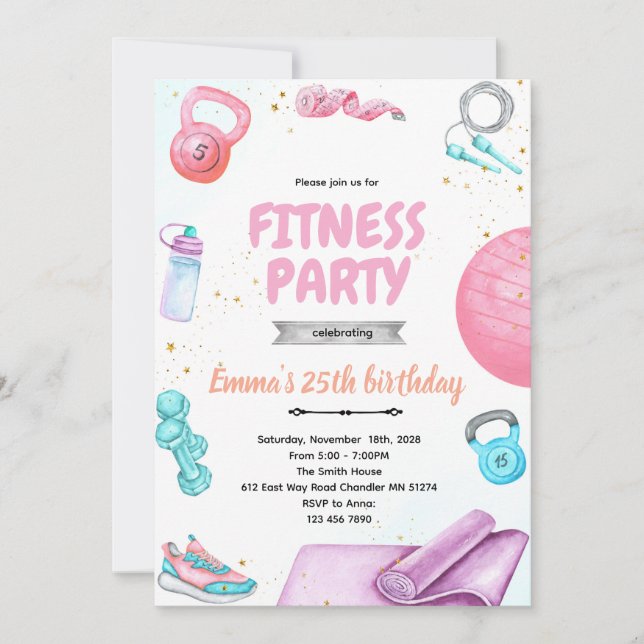 Invitation sur le thème de la fête de gymnastique  (Devant)