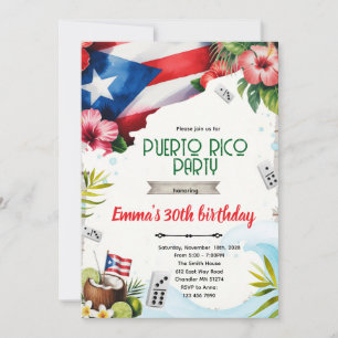 Invitation sur le thème de la fête de Porto Rico