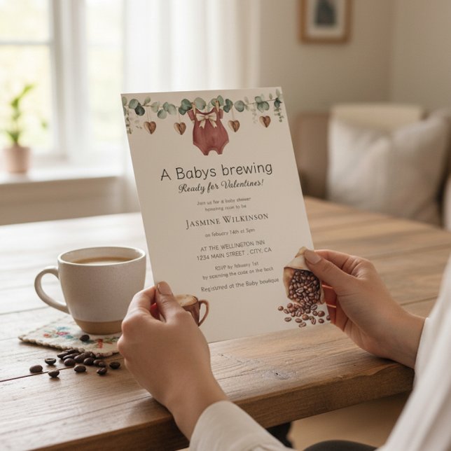 Invitation sur le thème du café "Babys Brewing" de (Créateur téléchargé)