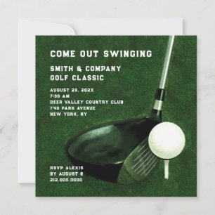 Invitation sur le thème du golf