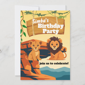 Invitation sur le thème du lion