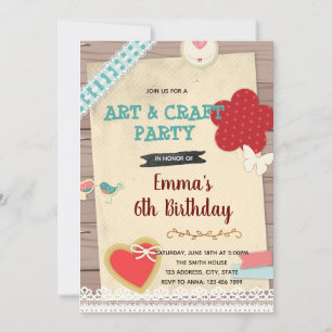 Invitation sur le thème du scrapbooking et de la f