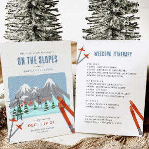 Invitation Sur Les Pentes Ski De Neige Fin De Semaine