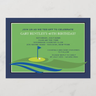 Invitation Sur l'invitation au golf vert