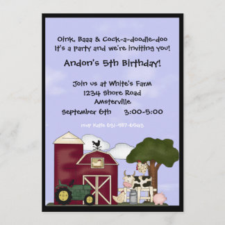 Invitation Sur l'invitation de la ferme