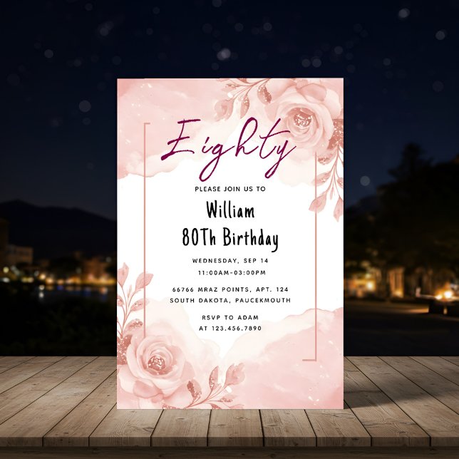 Invitation Sur Retro Amusant Humour Adulte Happy Chic 80e ann (Créateur téléchargé)