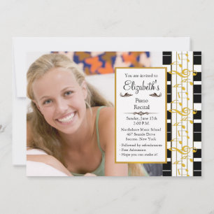Invitation Sur une note heureuse Photo Piano Considérant Invi