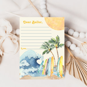 Invitation Surf Beach Anniversaire Fête Heure Capsule Note Ca