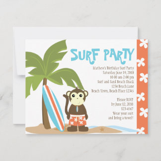 Invitation Surf singe