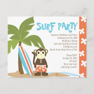 Invitation Surf singe