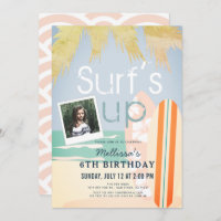 Surf Up Girl Surfboards Beach Photo Anniversaire