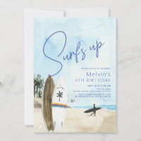 Surf Up Surfboards Beach Blue Anniversaire