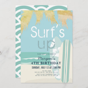 Invitation Surf  Up Surfboards Beach Boy Anniversaire