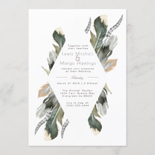 Invitation Surface Aquarelle Diamant MARIAGE