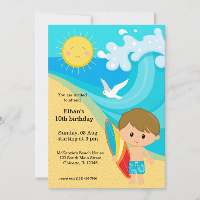 Invitation Surfer (Devant)