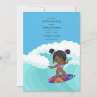 Surfer Fête d'anniversaire fille