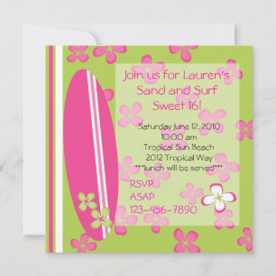 Invitation Surfer Girl