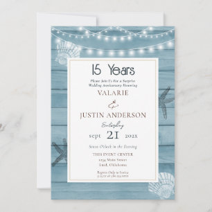 Invitation Surprise 15e Anniversaire Plage 