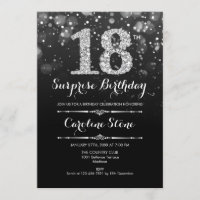 Surprise 18e anniversaire - Argent noir