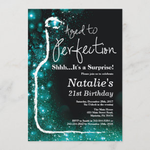 Invitation Surprise 21e anniversaire Vin vieilli à la perfect