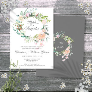 Invitation Surprise 25e anniversaire d'argent Rose verdure