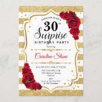 Surprise 30e anniversaire - Gold White Red