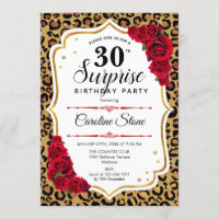 Surprise 30e anniversaire - Leopard Gold Blanc Rou