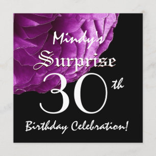Invitation SURPRISE 30e anniversaire Rose violet W064