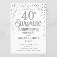 Surprise 40e anniversaire de Mariage - Argent & Bl