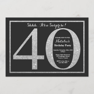 Invitation surprise 40e anniversaire Parties scint