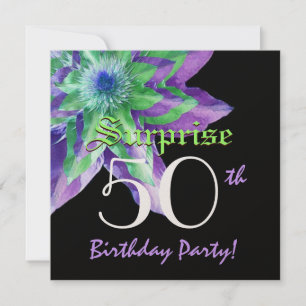 Invitation SURPRISE 50e anniversaire Fête du soleil jaune E00