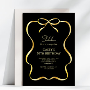 Invitation Surprise 50e Anniversaire Ruban Arc-en-