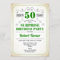 Surprise 50e anniversaire - Vert Blanc Noir