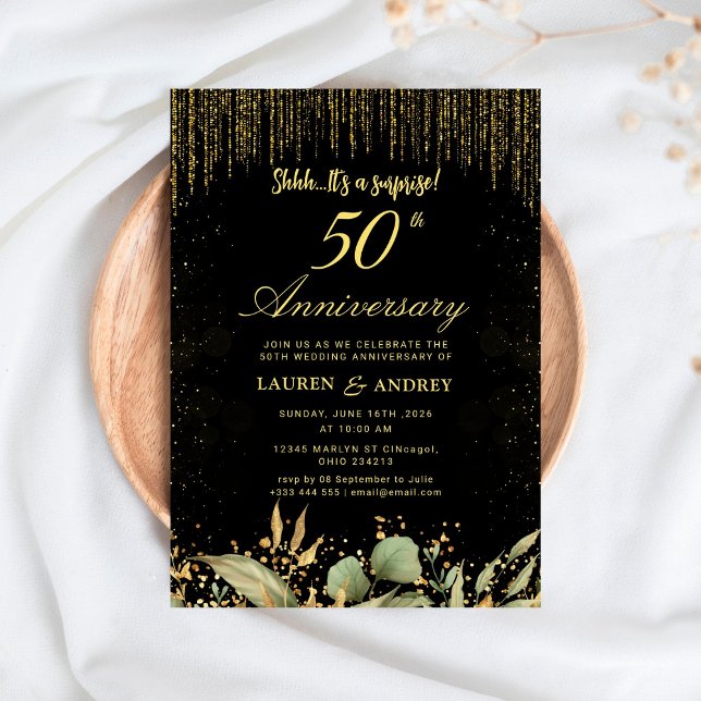 Invitation Surprise 50th Wedding Anniversary (Créateur téléchargé)