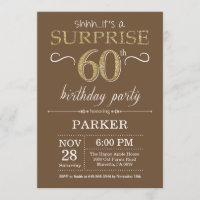 Surprise 60e anniversaire Brown et Parties scintil