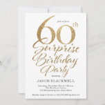 Invitation Surprise 60e anniversaire de fête Gold<br><div class="desc">Invitation de fête surprise 60e anniversaire</div>