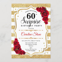 Surprise 60e anniversaire - Gold White Red