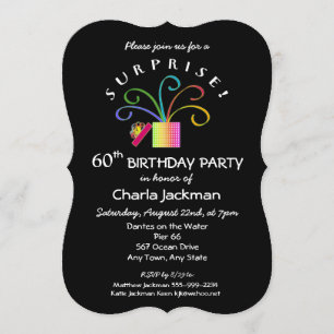 Invitation SURPRISE ! 60e anniversaire ou toute fête d'annive